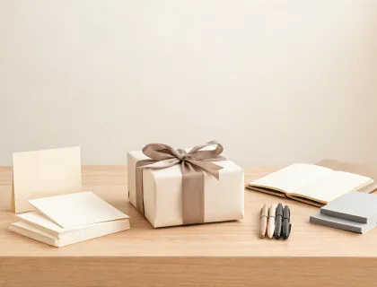 Gift packaging desk