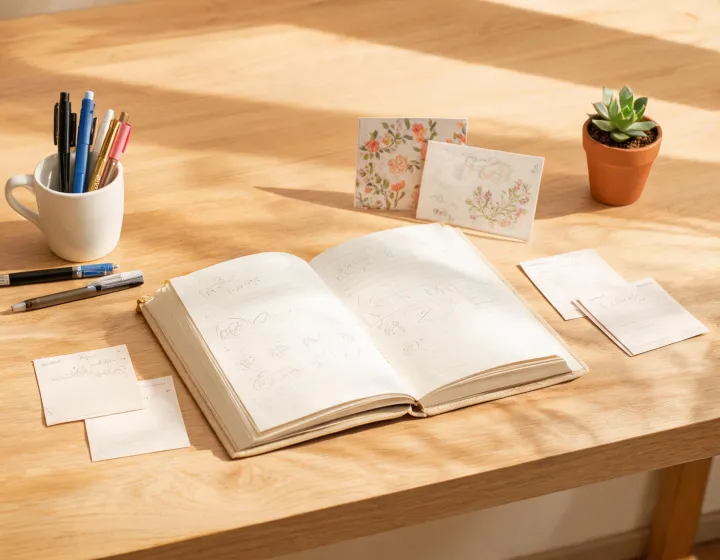 Stationery blog writing desk